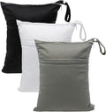 Wet Dry Bags  Cloth Diapers, Washable Travel Bags, Beach, Pool, Gym Bag for Swimsuits & Wet Clothes with 2 Pockets 3 Pack