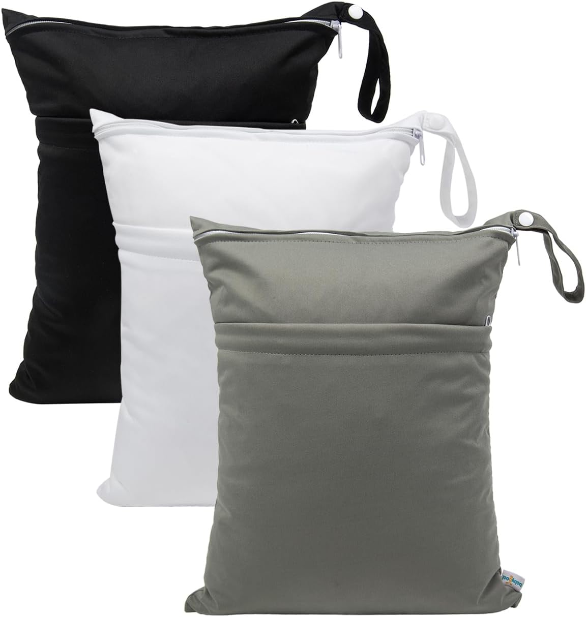 Wet Dry Bags  Cloth Diapers, Washable Travel Bags, Beach, Pool, Gym Bag for Swimsuits & Wet Clothes with 2 Pockets 3 Pack