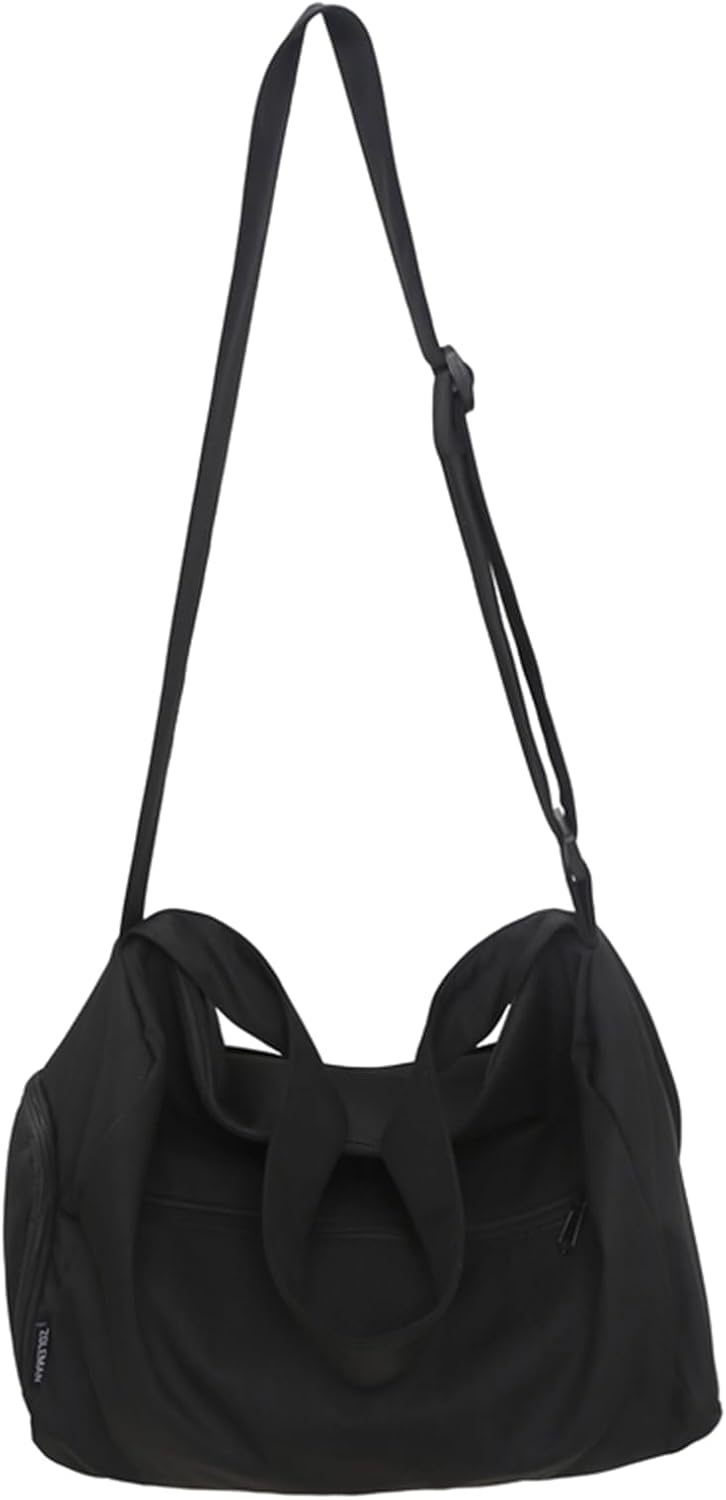 Small Gym Bag for Women Sports Duffel Bag with Shoes Compartment, Waterproof Travel Duffel Bag Carry on Bag Overnight Bag Weekender Bags for Workout Swimming Yoga Dance, Black, Medium, For Worktout