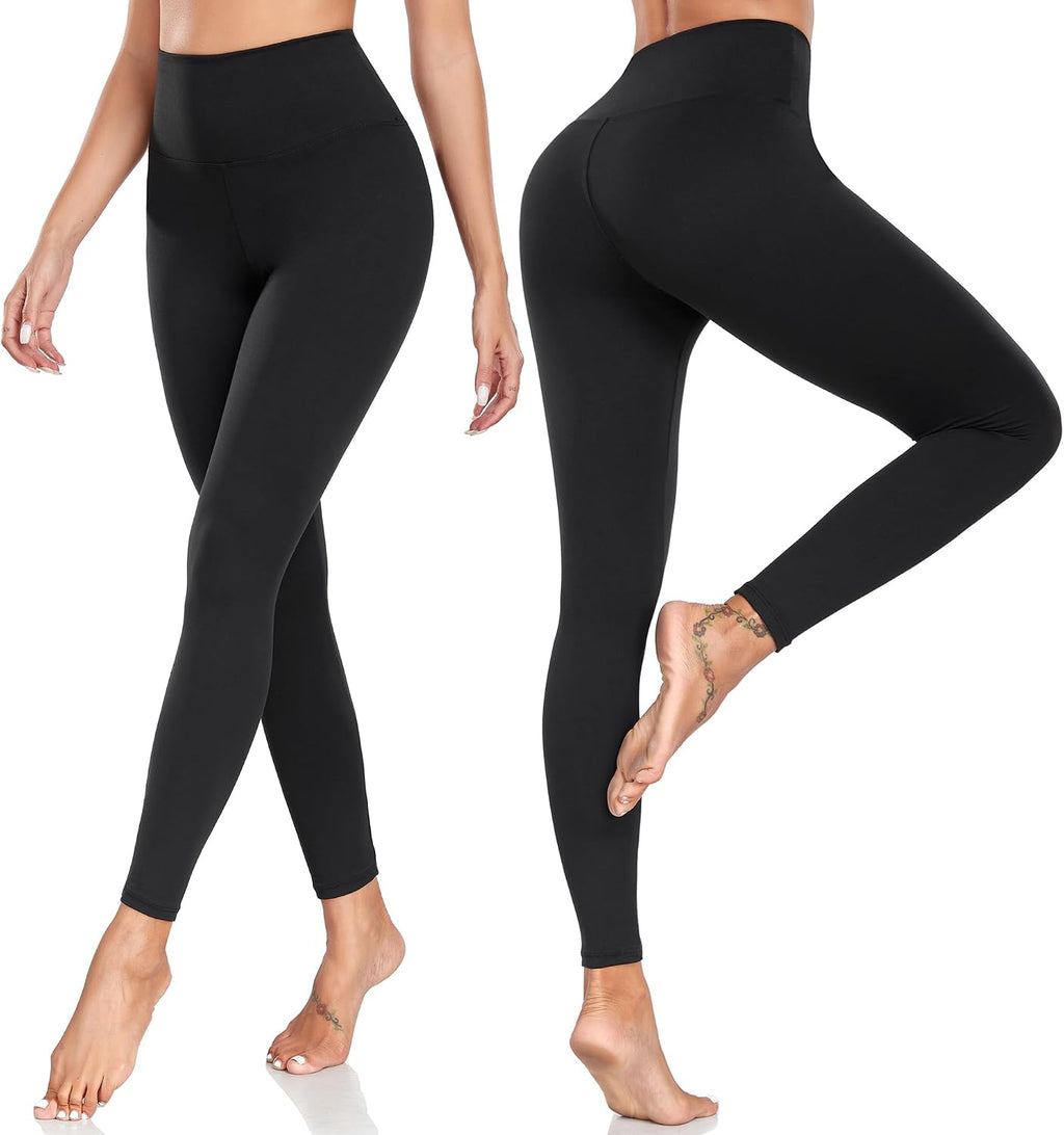 3 Pack Leggings for Women-No See-Through High Waisted Tummy Control Yoga Pants Workout Running Legging