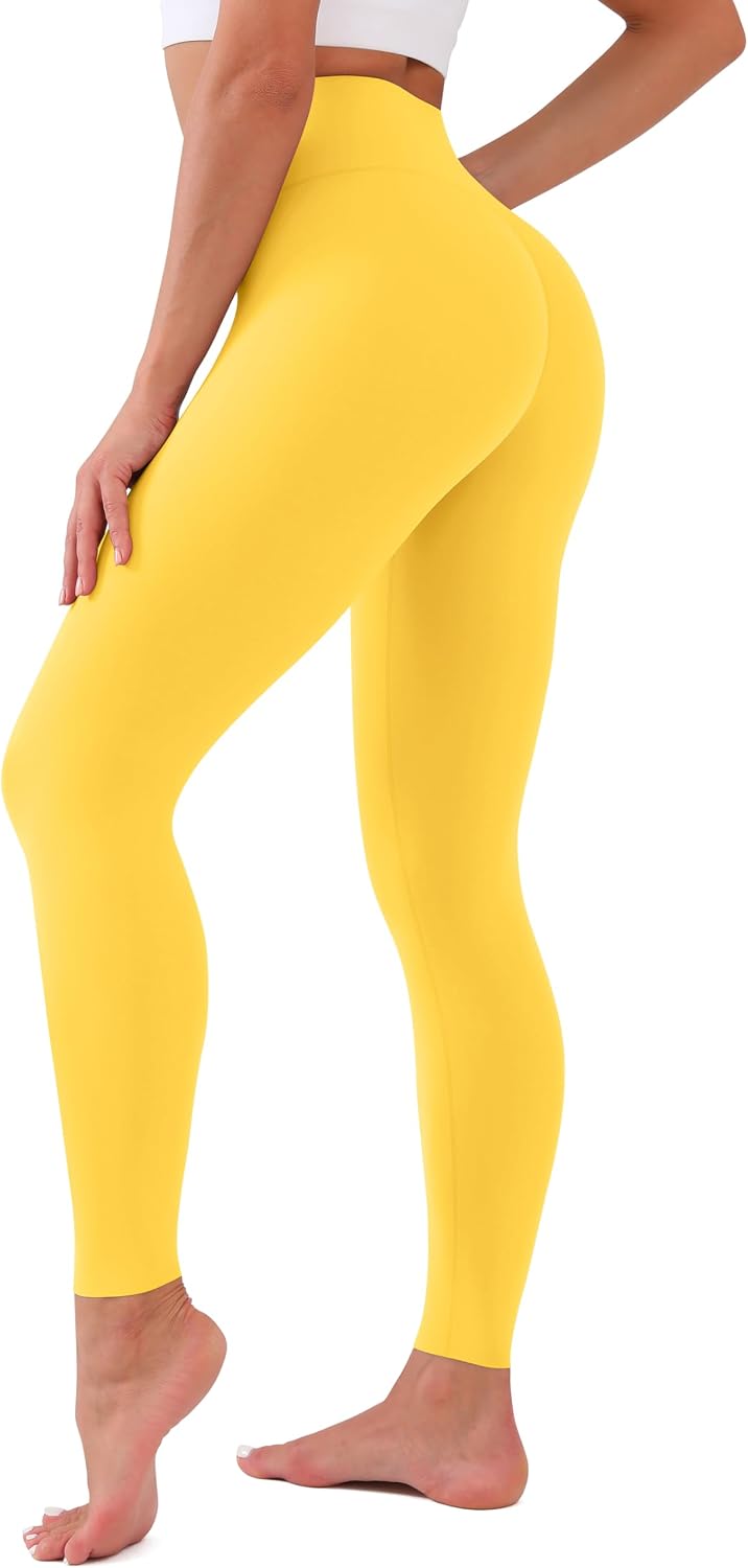 High Waisted Leggings for Women No See Through Tummy Control Buttery Soft Capri Yoga Pants for Workout Athletic