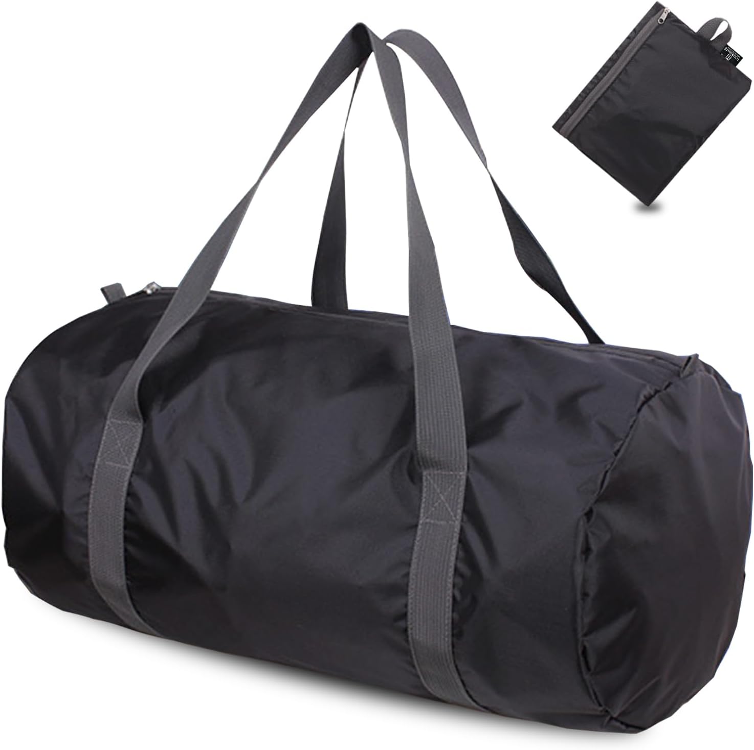 Travel Bag Foldable,Portable Lightweight Gym Bag,Sports Duffel Bags for Women&Men - for Camp, Fitness, and Short tours, shopping, Black, S, Portable