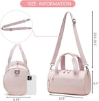 Mini Gym Bag for Women Girls Cute Small Duffle Bag 12'' with Multifunctional Pockets Workout Sport Bags Dance,Fitness,Yoga, Pink, Mini, Sport