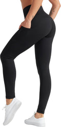 Women's High Waist Yoga Pants Soft Tummy Control Athletic Workout Leggings with Deep Pockets