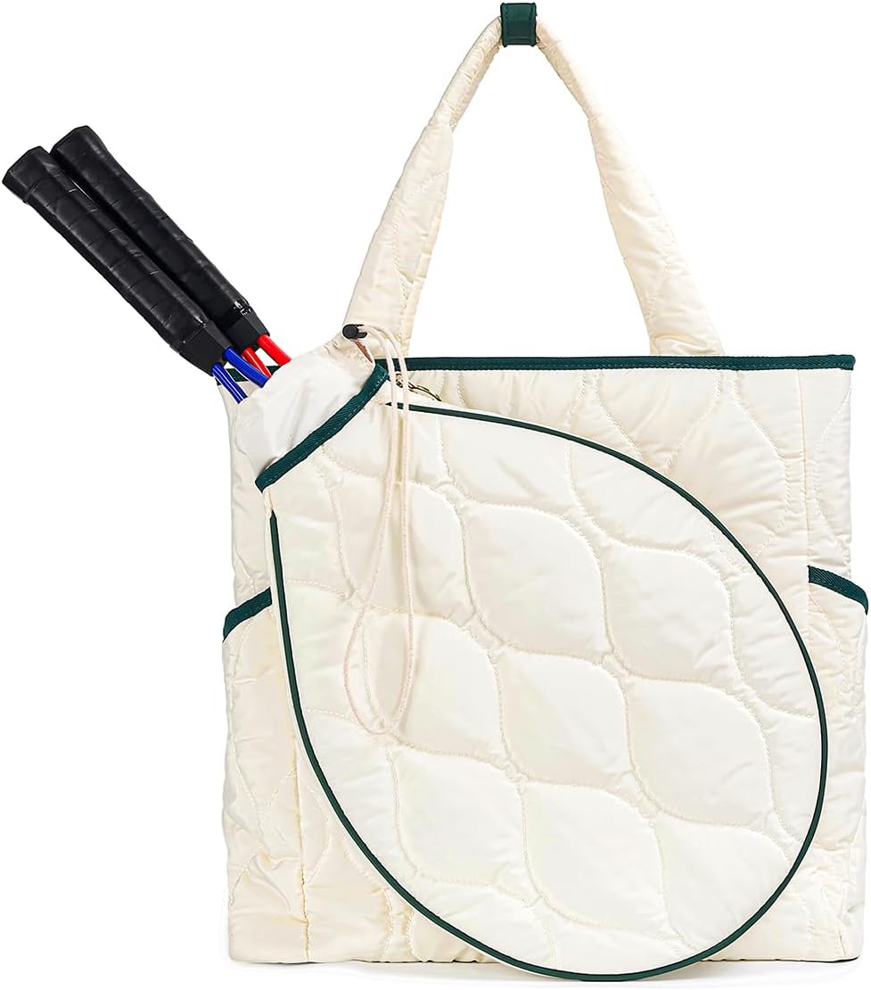 Tennis Racket Tote Bags for Women，Pickleball Backpack, Padel Duffle Bag,Lightweight & Quilted Gym Bag