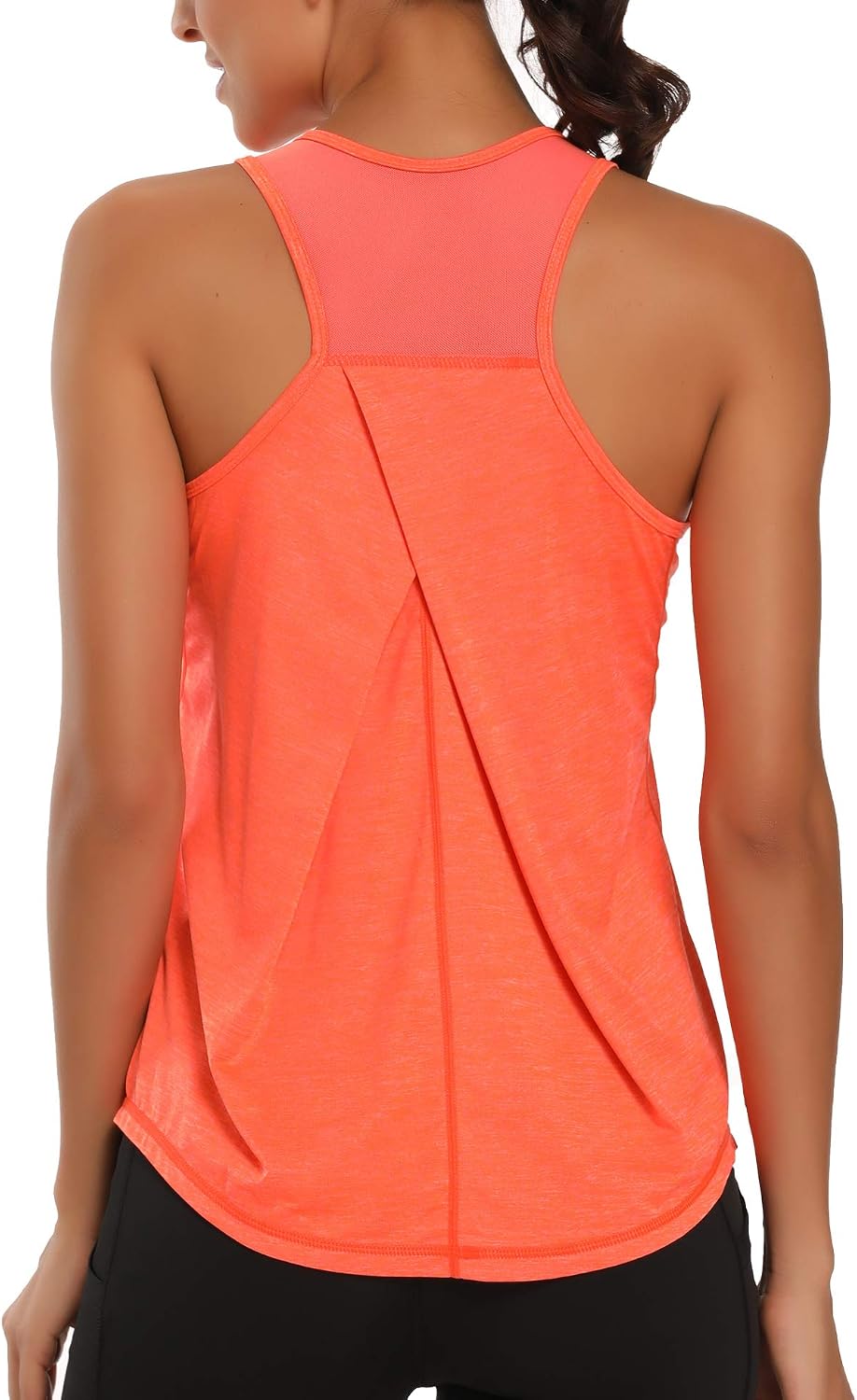 Workout Tops for Women Mesh Racerback Tank Yoga Shirts Gym Clothes