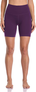 Women's High Waisted Biker Shorts with Pockets 6" Inseam Workout & Yoga Tights