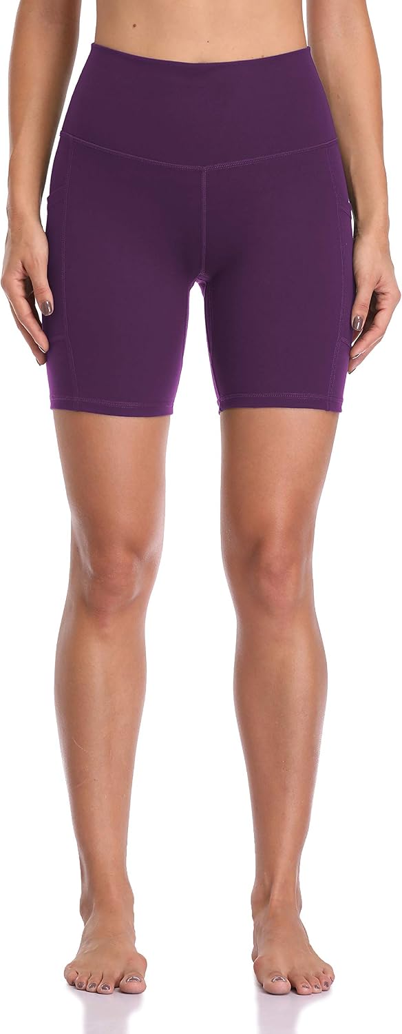 Women's High Waisted Biker Shorts with Pockets 6" Inseam Workout & Yoga Tights