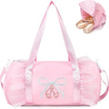 Dance Bag for girls,  8L Dance Duffel Bag with Separate Shoe Compartment Lightweight Water-resistant Sport Bag for Dance, Ballet, Gym, Travel, Pink