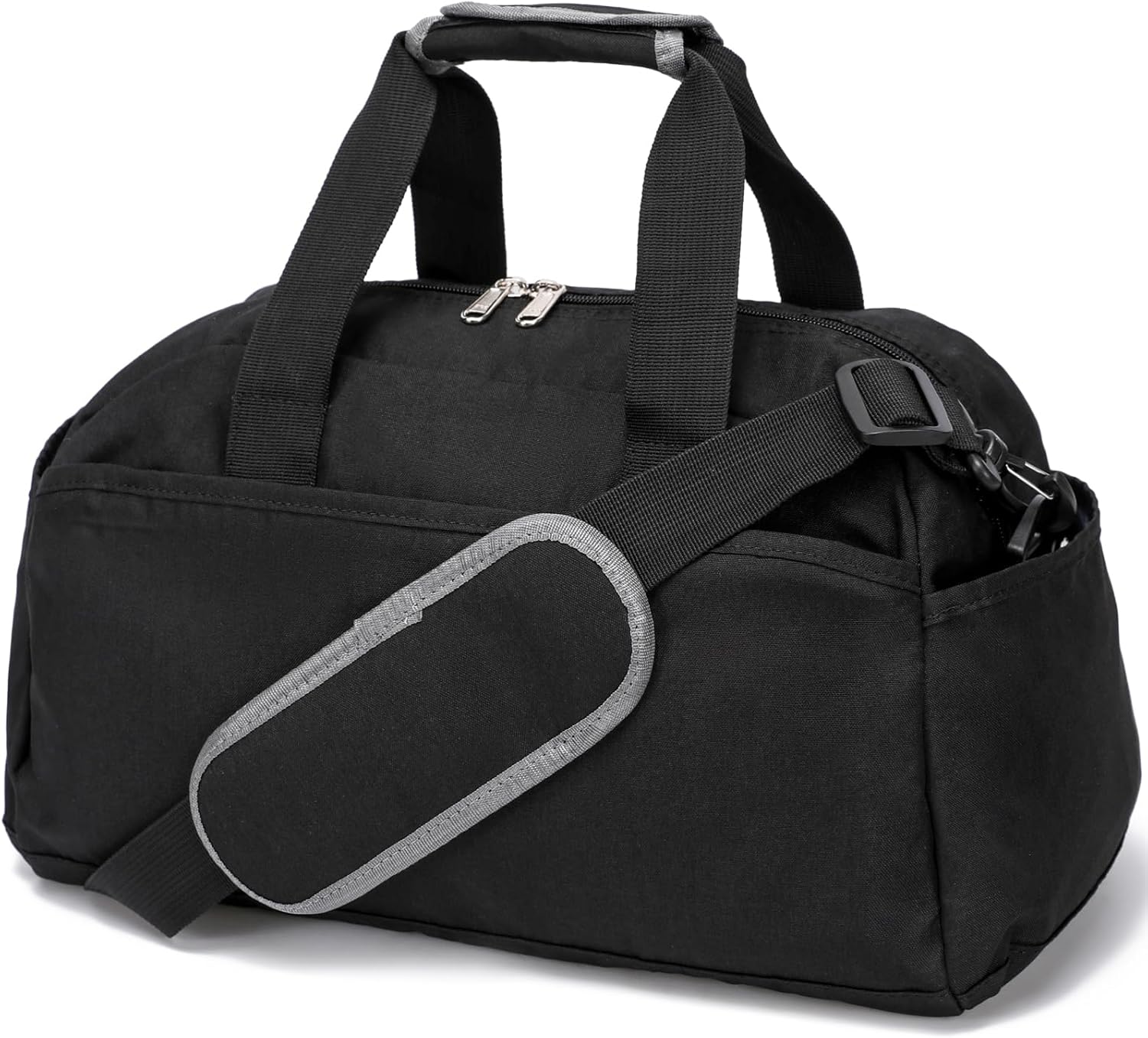 Small Gym Bag 35cm for Women Men Mini Duffel Bag for Travel Sports Lightweight Carrying Bag, Black, 35 cm x 20 cm x 20 cm, Small Bag