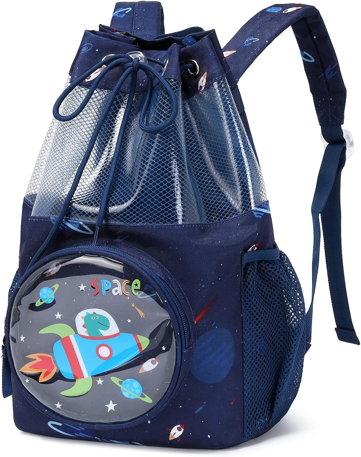 Drawstring Backpack Gym Cinch Bag for Swim Beach Sports Waterproof for Kids