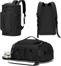 Gym Bag for Men Women with Shoes Compartment - Duffle Bag, Travel Backpack, Sports Backpack, Weekender Overnight Bag with Wet Pocket, 01#Full Black-Style1, 42L, Gym Bag