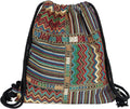 Bohemian Drawstring Backpack Light Cinch Bag Gym Sack String Bag